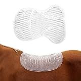 Tasdurian Non Slip Gel Saddle Pad for Horse TPE Half Pad for Back Breathable Provide Ample Cushioning for Injury Prevention and Pressure Relief for Western Horse Under Saddle Dressage Jumping Training