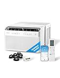 Midea 8,000 BTU U Shaped Smart Inverter Window Air Conditioner - Cools 350 Sq Ft, Ultra Quiet with Open Window Flexibility - Alexa/Google Assistant Compatible - 37% Energy Savings, Remote (Updated)