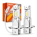 SEALIGHT H3 LED Fog Light Bulb, 30000LM 800% Super Brighter, 1:1 Size Plug & Play H3 LED Bulb 6500K White, Car Lighting Kits, Pack of 2