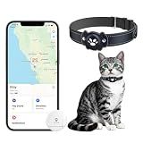 2-in-1 GPS Tracker for Cats: Smart Pet Collar with Real-Time Tracking,No Monthly Fee/Subscription (iOS & Android) Waterproof, Anti-Lost,365-Day Long Battery Life GPS Tracker Cat Collar (Blue)