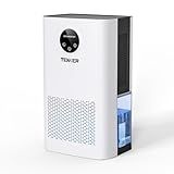 TENKER Dehumidifier for Home, 77 OZ Water Tank (1000 sq.ft) Dehumidifiers, Quiet Dehumidifier with Sleep Mode, Auto Shut Off, 7-Color LED Light for Closet Bedroom Bathroom Basement RV, White