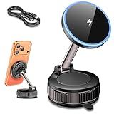 iPhone Magsafe Car Mount Charger [15W Fast Wireless Charging, 120+ LB Strongest Suction & 2800gf Strongest Magnetic] 360° Adjustable Car Phone Holders for your car, for iPhone 17 16 15 14 13 12 series