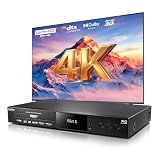 4K UHD Blu Ray DVD Player with Dolby Vision,HDR10,Twin HDMI Outputs for 3D