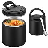 Itslife 20oz Vacuum Insulated Soup Thermo for Hot Food, Kids Lunch Container with Leakproof Buckle Lid, Wide Mouth Stainless Steel Food Jar with Spoon