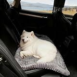 XINYI Dog Car Seat Cover for Back Seat, Dog Bed for Car, Non-Slip Sofa and Travel Pet Mat, Soft and Comfortable, Easy to Clean(Gray, 27.6" X 59.1")