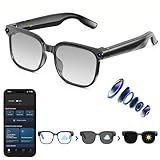 AI Smart Glasses with Camera,8MP Camera Glasses,1080P Anti-Shake Video Recording, Real Time Translation,AI Voice Assistant,Object Recognition,Bluetooth Sunglasses for Men Women(Photochromic Lenses)