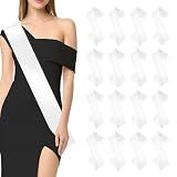 White Sashes White Sash Blank Sashes 16 PCS Sash Blank Satin Sash Plain