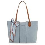 Montana West Tote Bags for Women Medium Top Handle Satchel Purses Large Shoulder Handbag Hobo Bags Blue MWC-323BL
