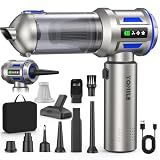Yomile Mini Vacuum Cleaner, 2 in 1 27000PA Brushless Car Vacuum Air Duster 9000mAh Battery Air Blower Wireless Handheld Vacuum for Car,Office and Home