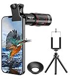 18X Telephoto Lens, Evil eye Hight Power Telephoto Phone Lens with Tripod, Mobile Cell Lens Attachment for Android & iPhone, Samsung and Most Smartphone