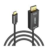 AISKUY USB C to HDMI Cable, 4K 6FT USBC to HDMI Cord (Thunderbolt 3 Compatible) for Laptop, Tablet, MacBook, Surface, iPad, iPhone 17/16, Galaxy S9 to S25 - Black