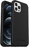 OtterBox iPhone 12 & iPhone 12 Pro Symmetry Series Case - Black, Ultra-Sleek, Wireless Charging Compatible, Raised Edges Protect Camera & Screen