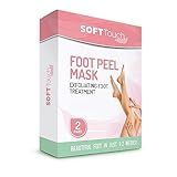 Dermora Soft Touch Foot Peel Mask - Pack of 2 Feet Peeling Masks for Dry, Cracked Heels & Calluses - Exfoliating Foot Mask Peel for Baby Soft Skin (Original)