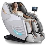 RELX Massage Chair Full Body, 20 Modes Zero Gravity SL-Track Shiatsu Massage Chair Built-in Heat System, Airbag Massage with Body Scan, Deep Yoga Stretch, Calfrest Extension and AI Control(White)