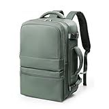 coofay Travel Backpack for Women Men Carry on Backpack for Travel Backpack Carry on Flight Approved Personal Item Travel Bag Carry on Luggage Mochila de Viaje Green