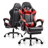 ZABINS Gaming Chair with Footrest and Lumbar Support, Height Adjustable Chair with 360°Office Desk Chair,Heavy Duty 330lbs Computer Chair for Adults