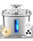 Veken Innovation Award Winner Stainless Steel Cat Water Fountain, 108oz, C1