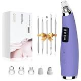 Pore Vacuum Blackhead Remover - Pore Extractor with 5 Attachments & 3 Suction Levels - Blackhead Remover Tools for Women and Men (Purple)