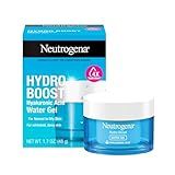 Neutrogena Hydro Boost Water Gel, 24 Hr Hydration for Normal/Oily Skin, Signature Fragrance, Face Moisturizer with Hyaluronic Acid, Skin Care for Juicy, Deeply Hydrated Skin, 1.7 oz