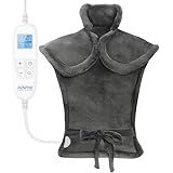 RENPHO Electric Heating Pad for Back Pain Relief, Birthday Christmas Gifts for Women Men Mom Dad Elderly, FSA Eligible Items Only List, Large Heat Pad for Neck Shoulders, 24"x33", ETL Certified, Gray