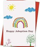 Mcduldul Rainbow Adoption Card | Happy Adoption Day Card for Children, Daughter, Son or Baby Girl or Boy