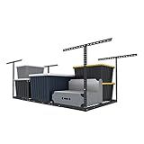 FLEXIMOUNTS 3x6 Overhead Garage Storage Adjustable Ceiling Rack 72" Length x 36" Width x 40" Height, 450lbs Weight Capacity, Black