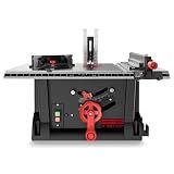 MarvTool 15Amp Portable Table Saw 10 inch, 4600RPM Compact Tablesaw with 36T Blade, 90°Cross Cut & 0-45°Cutting, Multifunctional Benchtop Saw for DIY Furniture Making Woodworking