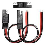 Quadafy 12Inch2Pcs 12Gauge 2Pin Polarized SAE Quick-Disconnect Wire Harness