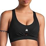 FlareMove Adjustable Sports Bras for Women High Impact Full Coverage Bra Running Sports Bras for Women Black M