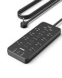 Anker Power Strip Surge Protector (2100J), 12 Outlets with 2 USB A and 1 USB C Port for Multiple Devices, 5ft Extension Cord, 20W Power Delivery Charging for Home, Office, Dorm Essential, TUV Listed