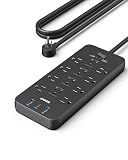 Anker Power Strip with 2100J Surge Protector, Outlet Extender, 20W, 12 AC
