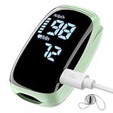 Finger Pulse Oximeter, Fingertip Blood Oxygen Saturation with Pulse Monitor Rechargeable, Accurate Spo2 Reading for Home, Outdoor Sports,Green
