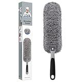 MR.SIGA Lint Free Microfiber Duster, Washable Duster for Household Cleaning Gray