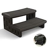 Hot Tub Steps, Non-Slip & Durable Hot Tub Stairs, Portable Universal Ladder Can Be Used Indoors and Outdoors (Gray)