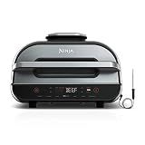 Ninja FG551 Foodi Smart XL 6-in-1 Indoor Grill and Air Fryer, 4 Qt Capacity, Black/Silver
