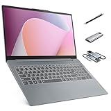 Lenovo IdeaPad Slim 3 Linux Laptop, 15.6" FHD Touchscreen Laptop, 8-Core AMD Ryzen 7 5825U, 16GB RAM, 2TB SSD, Keypad, SD Card Reader, Stylus Pen + External Portable SSD + USB Hub, Linux Ubuntu OS