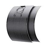 Callsun Flexible 200 Watt Solar Panel, 23% High-Efficiency Lightweight 2PCS 100 Watt 12V/24V Solar Panel Kit,182 PERC IP68 Waterproof RV Solar Panels for Offgrid RV Living Cabin Van Car (Black)