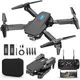 Drone with Camera 1080P HD, RC Quadcopter with 2 Batteries,Mini Drone for Beginners Kids Adults, Carrying Case, Stable Hover, Trajectory Flight, Gravity Control, One Key Take Off/Land,Toys for Gift, (Black)