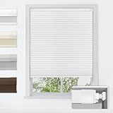 LazBlinds No Drill Cordless Cellular Shades, 22" W x 36" H, White