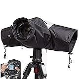 WANBY Waterproof Camera Rain Cover Professional Soft Black Camera Rain Covers for All DSLR SLR Cameras