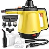 Natural Multi-Surface Handheld Steam Cleaner with 10 Accessories, 13.5OZ Pressurized Multipurpose On Demand Steam Cleaner for Home, Steamer for Cleaning Dirt, Grease, Grout, Tile, Floor, Couch and Car