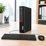 Lenovo ThinkCentre Mini Desktop Computer with AMD Processor & Graphics, 8GB DDR4 RAM, 128GB SSD, Windows 11, Wi-Fi, Bluetooth, 2X DisplayPort, RJ-45 Port, USB, for Daily Work, Wired Keyboard & Mouse