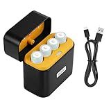 4-Slot Fast Battery Charger for AA 1.5V Lithium Battery, Universal Compatibility with Li-ion Rechargeable Batteries - USB-C Rapid Charging for Home, Travel, and Car Use