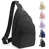 HOTOR Sling Bag - Crossbody Bag & Shoulder Bag for Women & Men with Adjustable Strap, for Travel and Camping Essentials - Black 6.7" x 3.2" x 11.4"