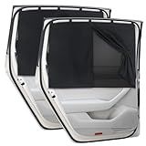 Car Window Shades, 2 PCS Magnetic Double Layer Auto Sun Shade for Side Windows Privacy Full Covers/Half Shade Options Back Car Window Curtains for Baby Protection