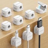 JOYROOM 9 Pack Magnetic Cable Clips, Cord Organizer Adhesive Wire Holder