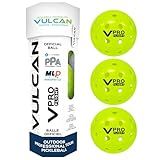 Vulcan | VPRO Flight Outdoor Pickleball | Official Ball of The PPA Tour & MLP | Hi-Vis Yellow | 3 Pack