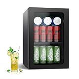 DOGHLY 0.95 Cu.ft Mini Fridge Holds 24 Cans, Beverage Refrigerator Cooler, Solid Door, Manual Temperature Control (at the Back), Quiet Compact Drink Fridge for Soda, Beer, Wine, Office, Dorm, Bar