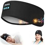 Perytong Sleep Headphones Wireless, Bluetooth Sports Headband Headphones with Ultra-Thin HD Stereo Speakers Perfect for Sleeping,Workout,Jogging,Yoga,Insomnia, Air Travel, Meditation (Black)