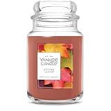 Yankee Candle Autumn Leaves, Holiday Scented Candle, 22oz Large Jar, Up to 150 Hour Burn Time, Giftable